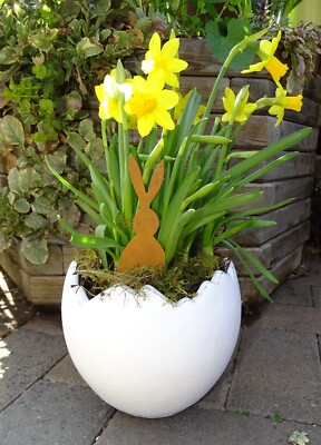Hase Edel-Rost zum Stecken Gartenstecker Beetstecker Outdoor/Indoor Osterhase