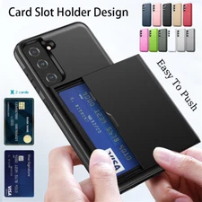 Card Slot Holder Wallet Case Phone Cover For Samsung Galaxy S25 S24 FE S23 Ultra
