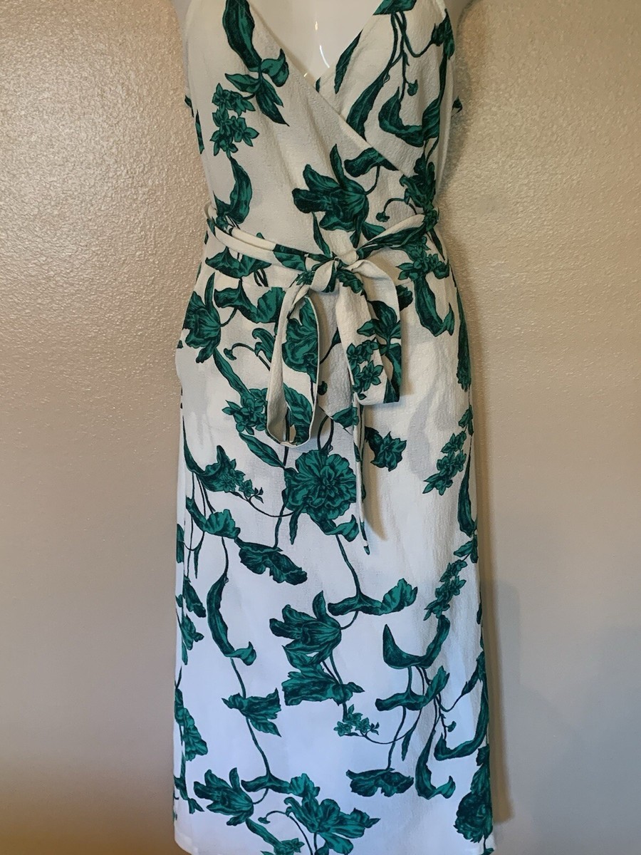Chelsea 28 Green Floral Wrap Dress Size XS | eBay
