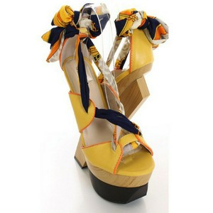 mustard wedge heels
