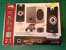 Cyber Acoustics CA-3080 Powered Speaker System 18 watt Peak Power