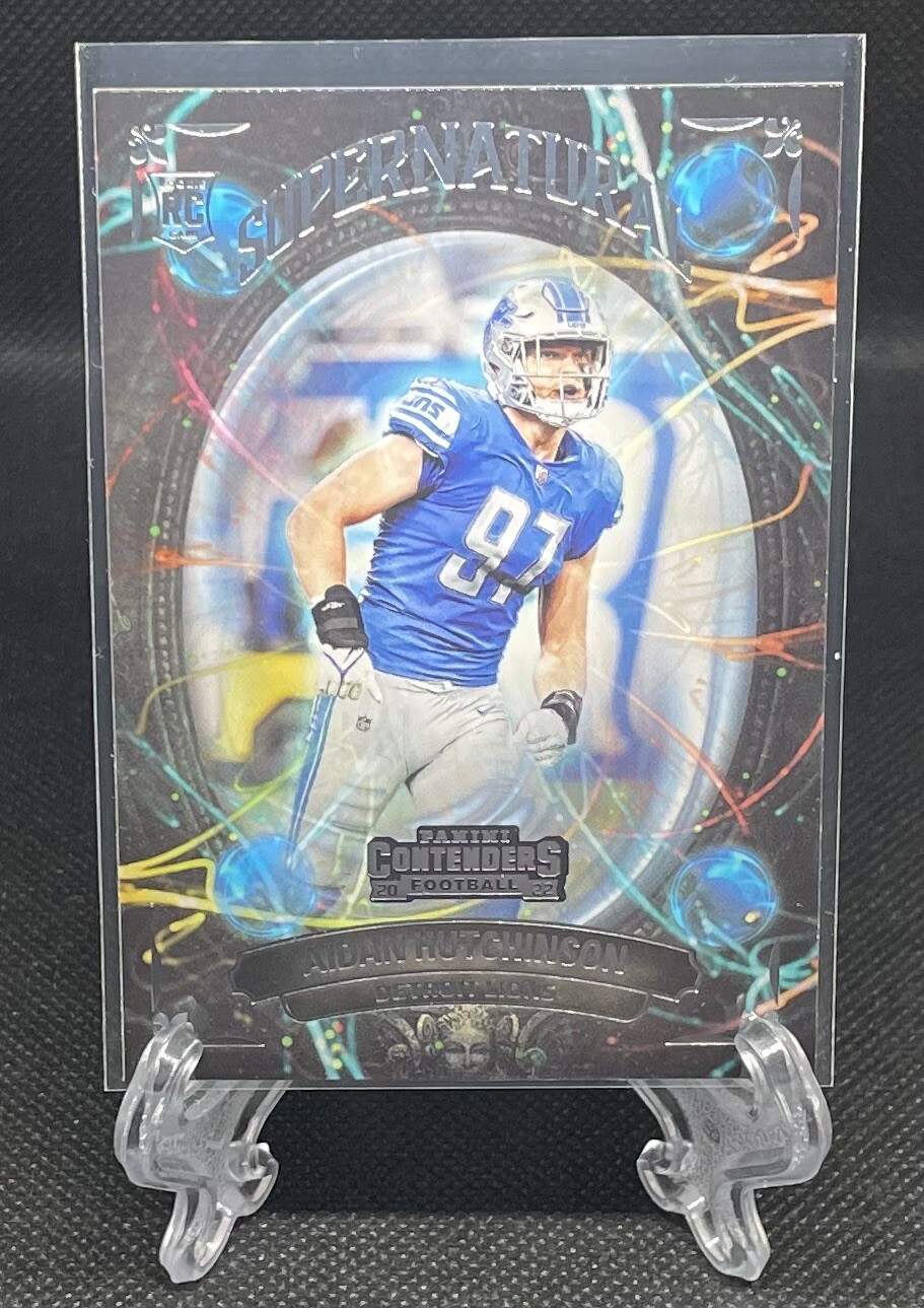 2022 Panini Contenders Aidan Hutchinson Supernatural Rookie No. SN-AHU Lions RC