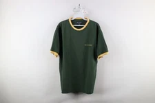 Vtg 90s Abercrombie & Fitch Mens Large Faded Spell Out Striped Ringer T-Shirt