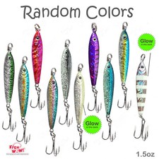 Fish WOW! 1.5oz Fishing Mega Live Metal Bait Fish Jig bait Lure Random Color New