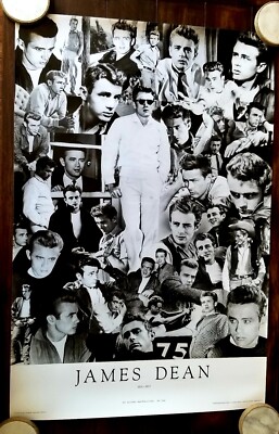 JOY VAN RONKEL ORIGINAL JAMES DEAN HUGE BLACK AND WHITE POSTER