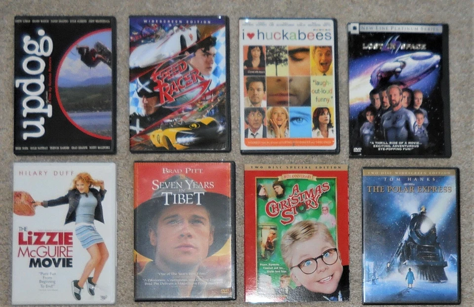 DVD Seabiscuit Zorro Disney Brother Bear 7 Yr Tibet Brad Pitt Polar Express Lot  - Image 2 of 3