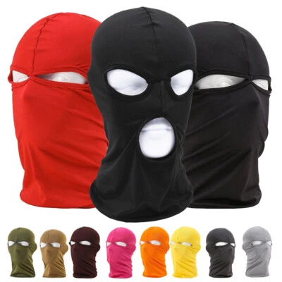 Full Face Mask Balaclava Windproof Cosplay Mask Sik Face Masks for Men Women