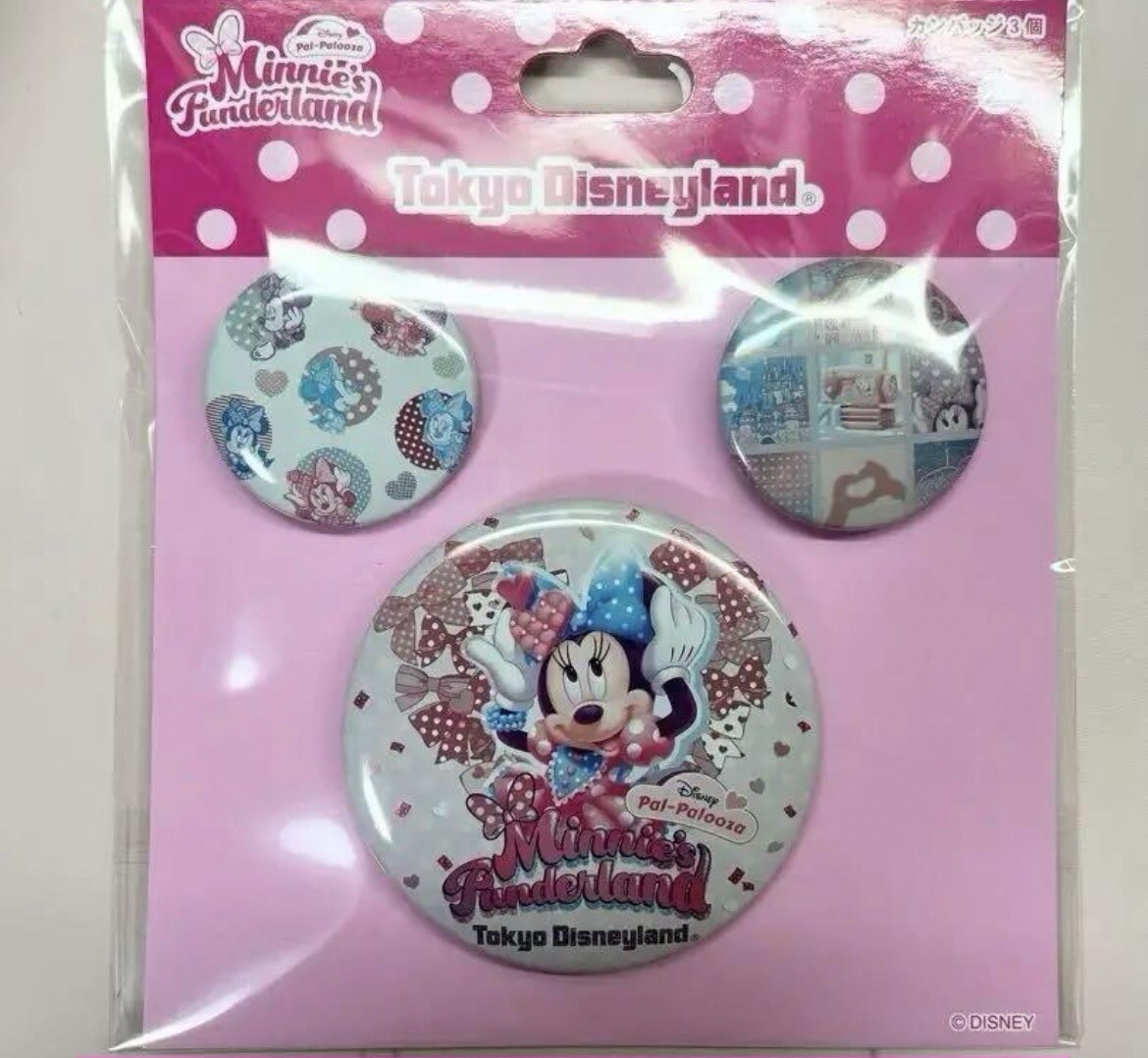Japan Tokyo Disney Land TDL TDS 40th Minnie's Funderland Button