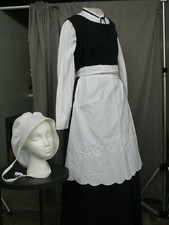 Victorian Maid Costume Puritan Pioneer Dress Servant Womens Civil War M-L