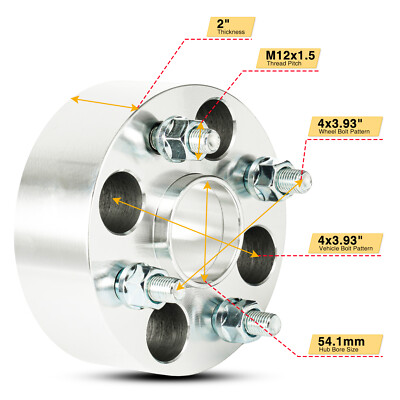 EVERESTWAY - Espaciadores De Rueda De 6 X 5.5 Pulgadas De 6 X 139.7 Mm