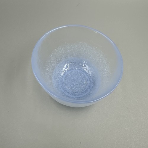 Small Glass Bowl Blue Iridescent 2 in - Picture 2 of 4