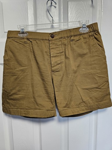 Woof Clothing Chino Shorts Men's Large Khaki Lined 7" Inseam Casual Comfort