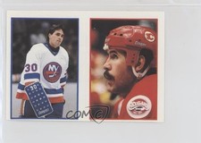 1985-86 O-Pee-Chee Album Stickers Kelly Hrudey Jamie Macoun #79-212 0ab