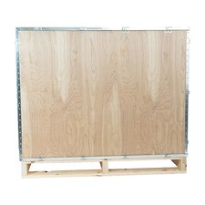 23 3/16 In X 23 3/16 In X 23 3/16 In Shipping Crate, Brown, Steel, Plywood, Bns8
