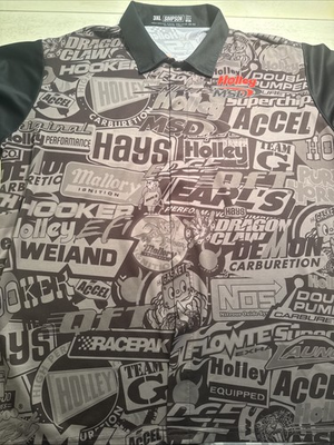 #ad Holley MSD Pit Crew Shirt Men#x27;s 3XL Short Sleeve Simpson Carburetor Racing Snaps $25.99