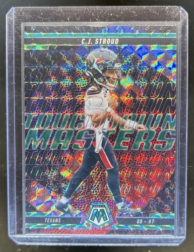 2025 Panini Mosaic C.J. Stroud Touchdown Masters Green Prizm #11 Texans