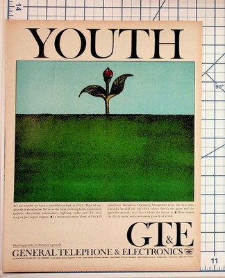Vintage 1960s GT&E Youth Magazine Ad General Telephone Electronics Ephemera