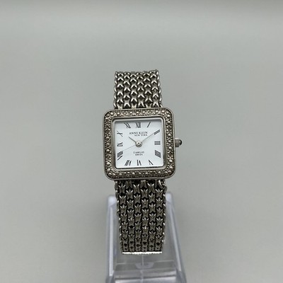 Anne Klein Womens Watch 22mm White Dial Diamond Silver Tone  display picture 2