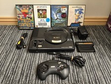SEGA Mega Drive Console Bundle Controller And 5 Games Sonic Knuckles