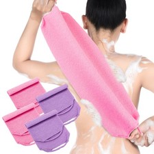 Exfoliating Back Scrubber with Handles 4 Pack Nylon Back Exfoliator Extended ...