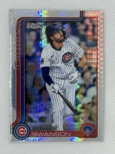 2025 Topps Chrome #215 Dansby Swanson - Prism Refractor - Chicago Cubs 