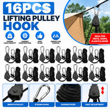 8x Rope Ratchet Adjustable Light Hanger Tent Carbon Filter Hydroponic Grow D