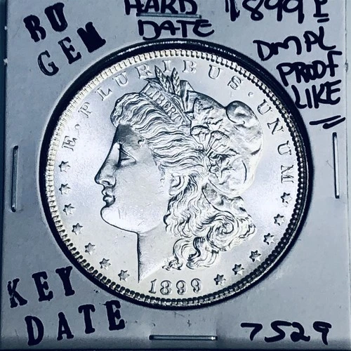1899 P BU GEM MORGAN SILVER DOLLAR UNC MS+++ U.S. MINT RARE KEY COIN 7529