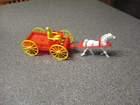 VINTAGE MPC PLAYSET RING HAND WAGON W/HORSE & DRIVER
