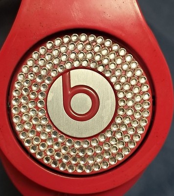 Custom Monster Beats by Dr. Dre Studio Wired Headphones Diamond Red Limited 