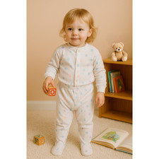 Vintage Carter's 80s Toddler PJs   Long Sleeve Footie Ice Cream Cones  Size 2T