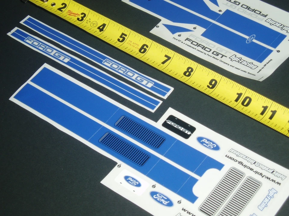 1/10 HPI RC CAR DECALS *FORD GT BODY/RACING/RALLY STRIPES/GT40 MODEL*mustang/40 - Image 3 of 3