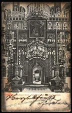 Germany 1905 JERUSALEM Turkey Mi13II Crossbar-A Cover Steinschonau Czech  105338