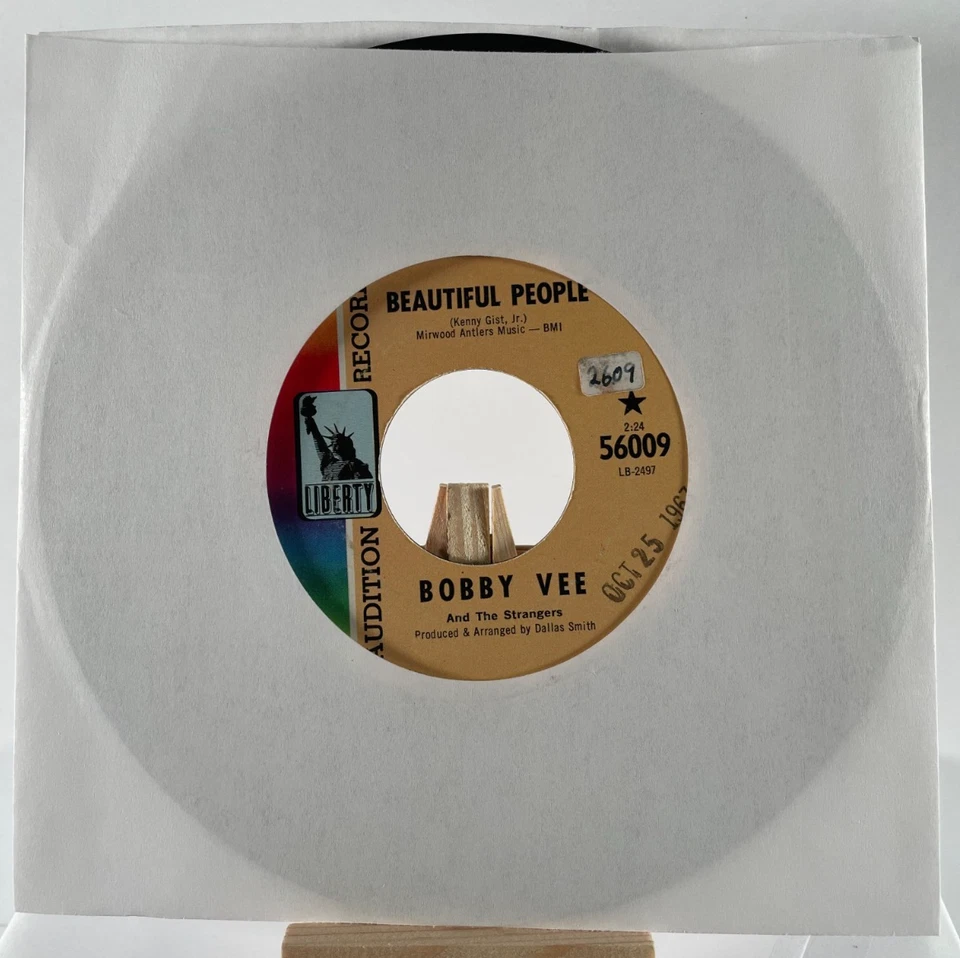 BOBBY VEE - BEAUTIFUL PEOPLE / I MAY BE GONE—VG - Image 3 of 4