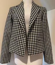 RACHEL ZOE Womens Black White Blazer Jacket NWT - Sz XS Extra Small