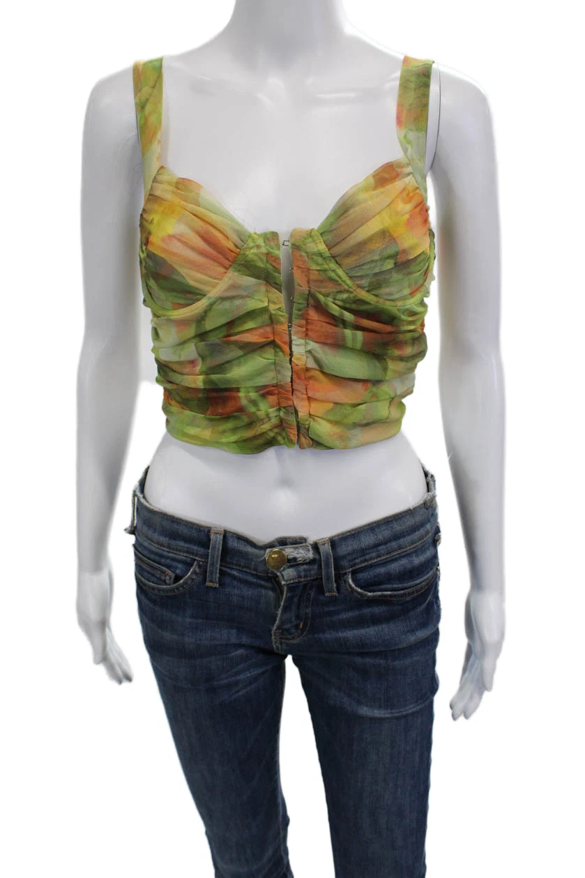 Zara Women Cropped Sleeveless Floral Tank Green Size S
Opens in a new window or tab