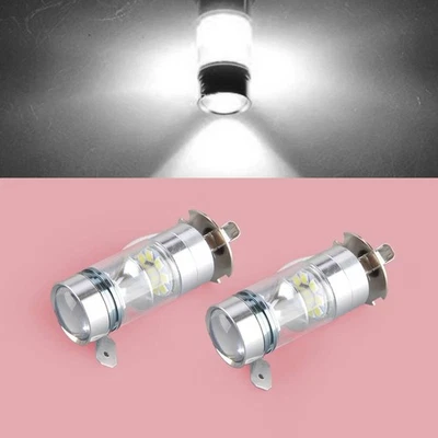 2Pcs Car 12V LED H3 100W 20SMD High Power Fog Driving DRL Light Lamp Bulb - Photo 1/4