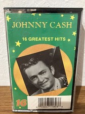 Vintage Johnny Cash 16 Greatest Hits Cassette from 1986