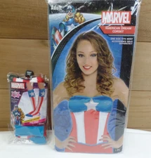 WOMEN'S SEXY AMERICAN DREAM/ CAPTAIN AMERICA CORSET & SOCKS 2pcCOSTUME