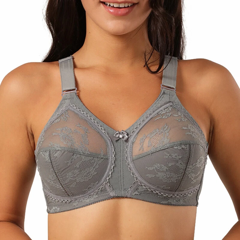 Buy DD+ Grey Comfort Non Wired Support Bra 34GG | Bras | Argos