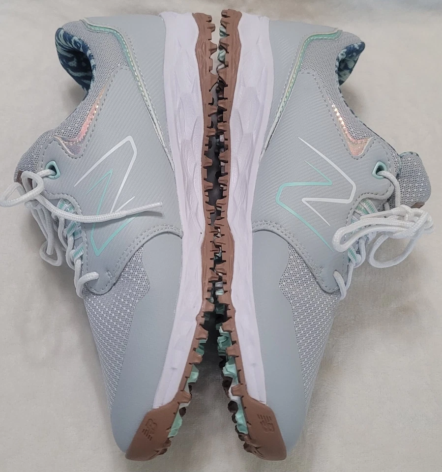 Zapatos de golf New Balance Fresh Foam Links SL para mujer gris/azul - ¡GENIALES! Foto 2 de 4