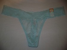 Flirtitude Women's Thong Panties Size X-Large Blue Glow Lace