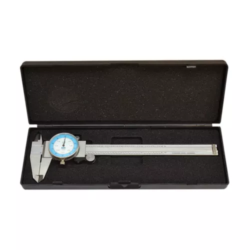 6'' Dial Caliper 64th Fractional HSS Steel Depth Gage Gauge Read 0.01''