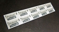Lot of 50 Ultrabook Inspired By Intel Gray Edition Large Stickers 16.5 x 38mm
