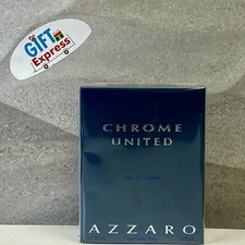Chrome United by Azzaro 3.4 oz EDT Cologne for Men Brand New In Box
