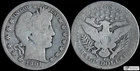 1901 S Barber Half Dollar, About Good+ Condition, Silver, Free Shipping, C6901