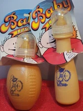 NEW SET OF 2 1984 VINTAGE RARE BABY LEAGUE BASEBALL BOTTLE NIPPLE 