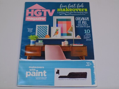 HGTV Magazine Sept 2019 Organize it All Genius Clutter Busters Pillows Makeovers