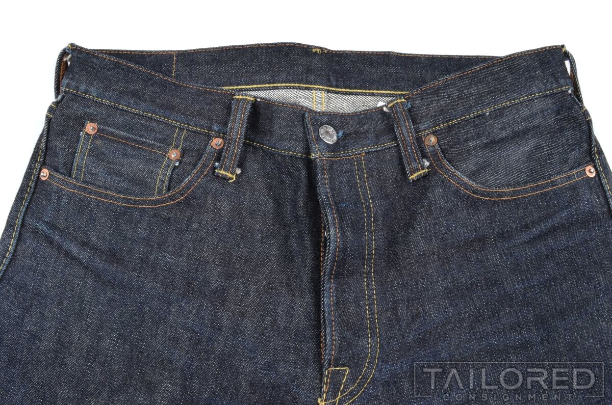 THE STRIKE GOLD SG009LTD Limited Blue SELVEDGE DENIM Pants THE STRIKE GOLD SG009LTD Limited Blue SELVEDGE DENIM Pants