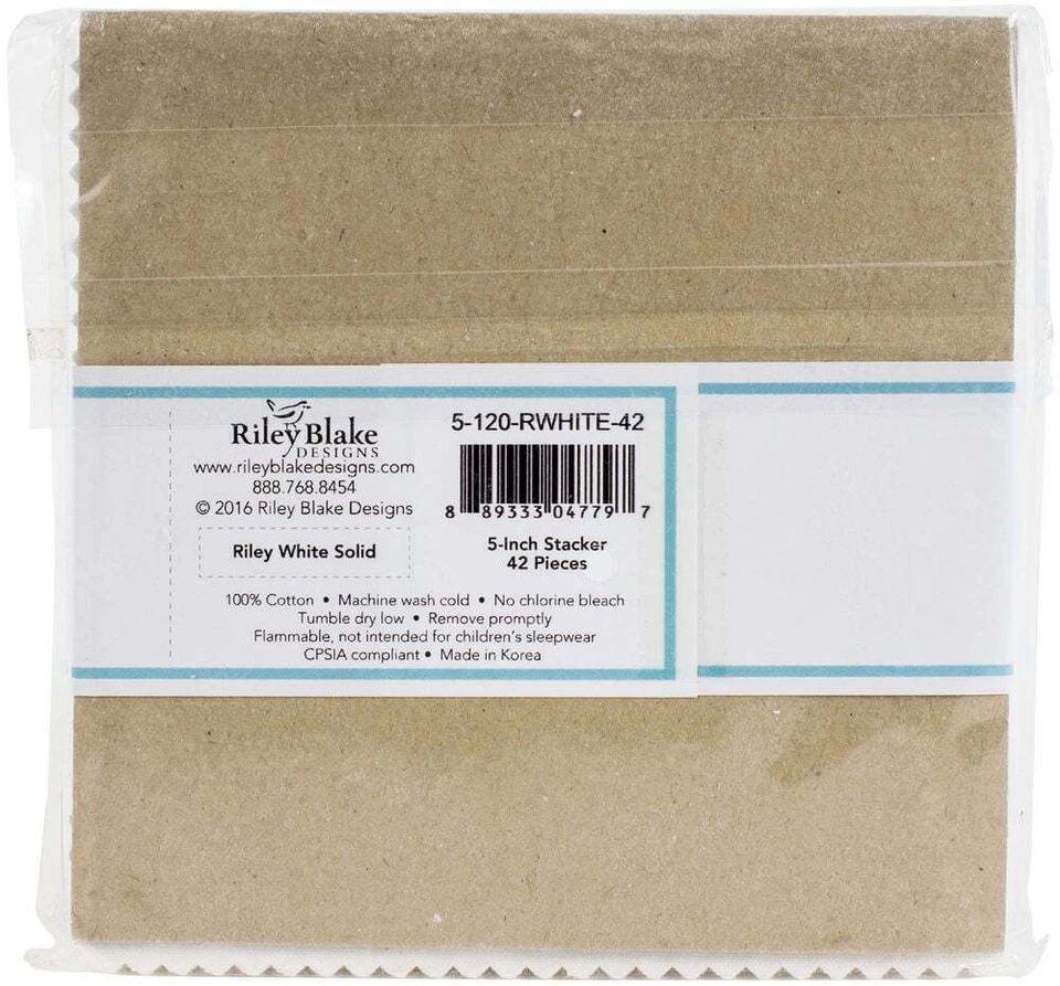Riley Blake 5" Stacker Precut Bundle 42pcs-Confetti Cottons - Riley White - Image 2 of 3