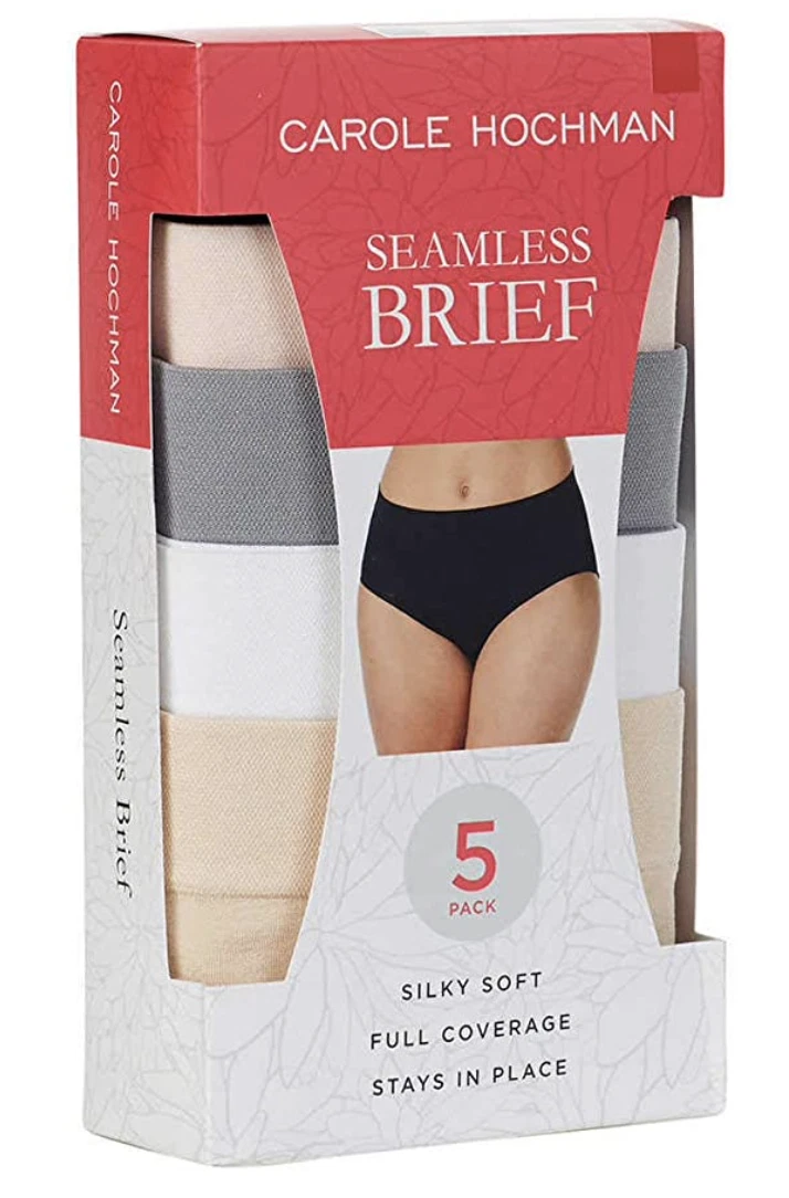 Carole Hochman Ladies' 5-Pack Seamless Full Coverage Brief